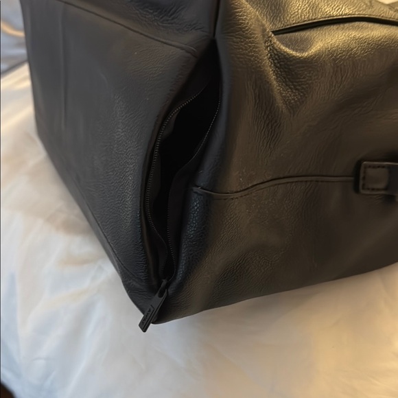 AWAY Black Leather duffle/weekender - Picture 7 of 8